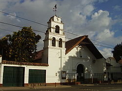 Church of San Bernardino, in the central park of Bosa. It is said that the façade was built in 1538 by Gonzalo Jiménez de Quesada, Nicolás de Federman and Sebastián de Belalcázar