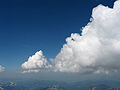 Cumulus clouds above Bavarian Alps