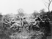 Indian artillery soldiers at Battle of Mahiwa. Indian Mountain Battery at the Battle of Mahiwa.jpg