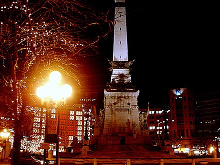 Monument Circle in Indianapolis—a city full of monumental memorials
