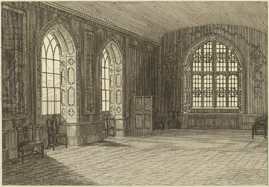 The Assembly moved to the Jerusalem Chamber in October 1643. Interior of the Jerusalem Chamber cropped.png