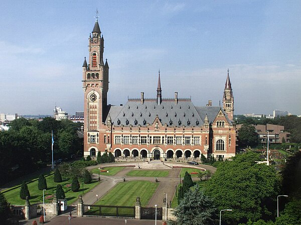 The Peace Palace which houses the Hague Academy of International Law, pictured in March 2006