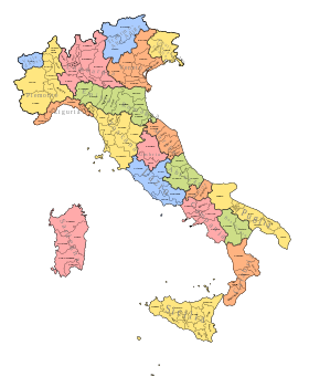 Karta Italije sa provincijama