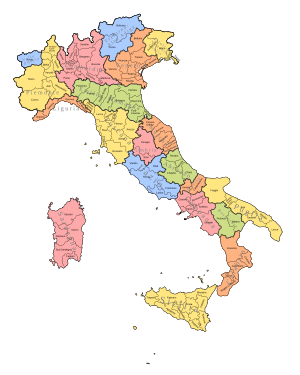 Province D'italia: Descrizione, Organi, Elenco delle province, città metropolitane, liberi consorzi comunali ed enti di decentramento regionale