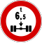 Italian traffic signs - divieto di transito a carico su asse 7t.svg