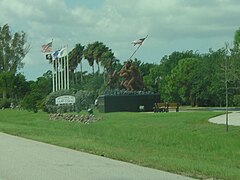 Iwo Jima Memorial replica on the Cape Coral side