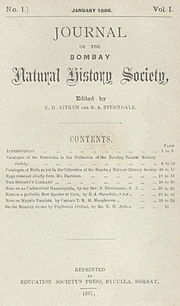 Thumbnail for Journal of the Bombay Natural History Society