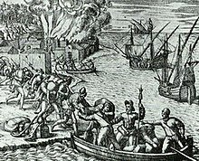 French pirate Jacques de Sores looting and burning Havana in 1555 Jacquesdesores.jpg
