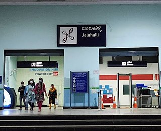 <span class="mw-page-title-main">Jalahalli metro station</span> Namma Metros Green Line metro station