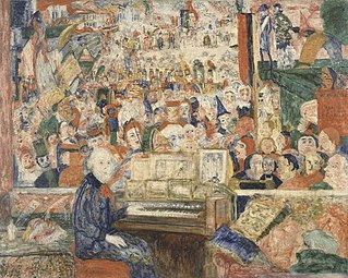 Ensor at the Harmonium (1933), oil on canvas, dimensions and collection unknown