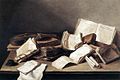 „Knygų natiurmortas“ (1628, Mauricheisas, Haga)