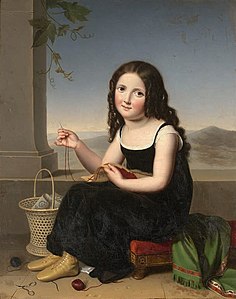 La jeune brodeuse dans une loggia, 1818, localisation inconnue.
