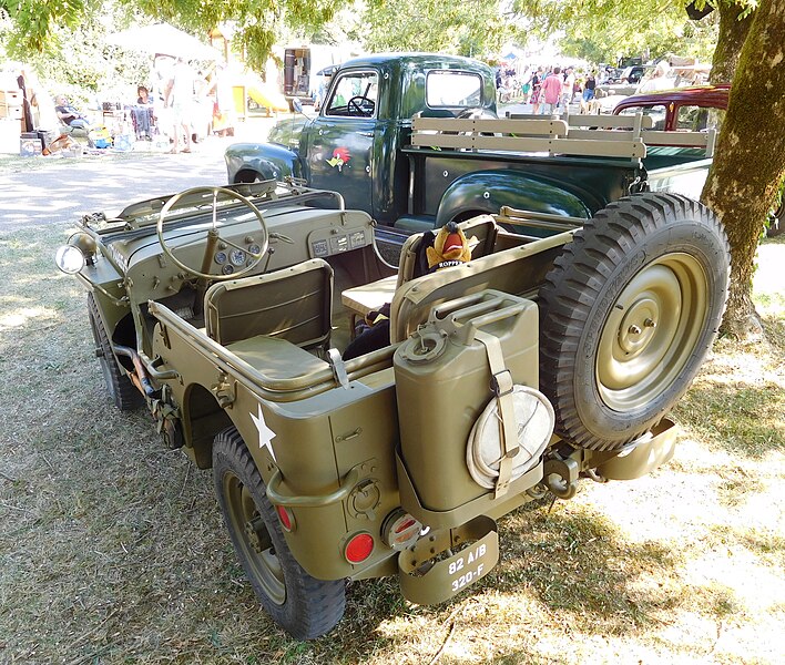 File:Jeep - spare tire, jerrycan with filters.jpg