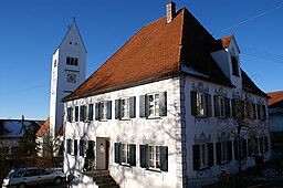 Jengen - Eurishofen Nr 3 Pfarrhaus v SO, Kirche