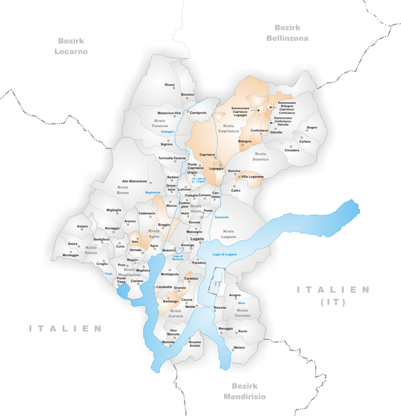 File:Karte Gemeinden des Bezirks Lugano 2008.png