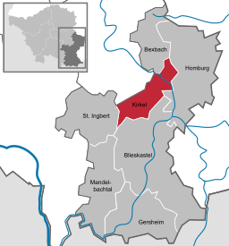 Läget för Kirkel i Saarpfalz-Kreis