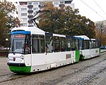 Konstal 105N2k2000 1055+1056, tram line 11, Szczecin, 2013.jpg