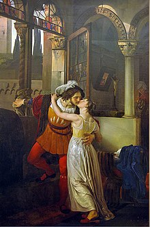 Francesco Hayez, L'ultimo bacio di Giulietta e Romeo (1823)[N 6]