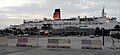 Le Queen Elizabeth 2 en décembre 2021, amarré définitivement aux quais de Port Rashid Marina à Dubaï