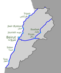 صورة مصغرة لـ خطوط السكك الحديدية في لبنان