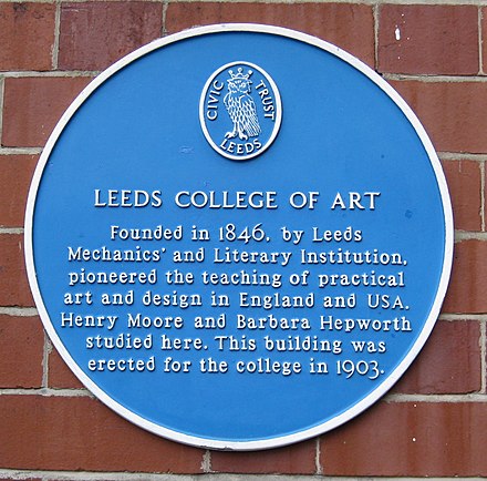 Dedicated Blue plaque at the Vernon Street site