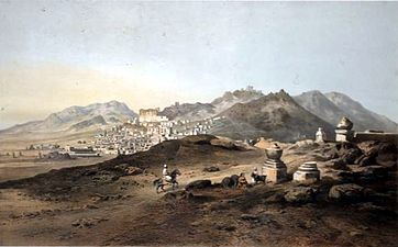 Leh kot glavno mesto Ladaka okoli leta 1857