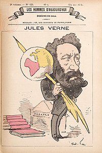 Jules Verne, caricathura, Les Hommes, (1880)