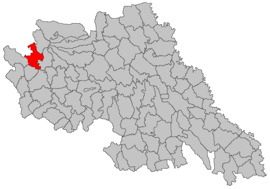 Umístění v okrese Iași