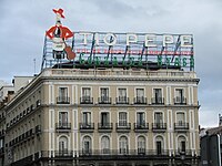 El famoso anuncio del Tío Pepe, en la Puerta del Sol.