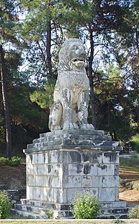Lion of Amphipolis 4th-century BC tomb sculpture in Amphipolis, Macedonia, northern Greece
