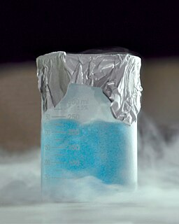 Liquid oxygen One of the physical forms of elemental oxygen