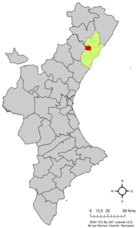 Localització de la Vall d'Alba respecte del País Valencià.png