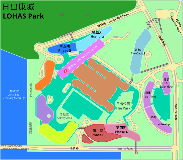 日出康城整体规划简图