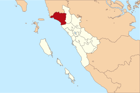 Peta genah Kabupatén Pasaman Barat ring Sumatra Barat
