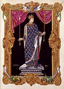 Изображение Луи XI от книгата на Жан дьо Тиле „Крале на Франция“. Национална библиотека на Франция, Париж