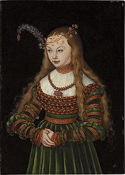 Lucas Cranach d.Ä. - Porträt der Prinzessin Sibylle von Cleve