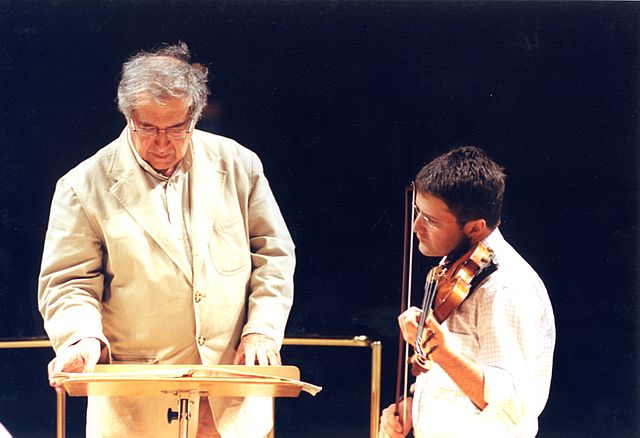 Berio with violinist Francesco D'Orazio