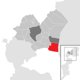 Kommunens läge i distriktet Eisenstadt-Umgebung