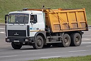 English: MAZ-5516 dump truck. Minsk, Belarus Беларуская: Самазвал МАЗ-5516. Мінск, Беларусь Русский: Самосвал МАЗ-5516. Минск, Беларусь