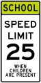 School speed limit