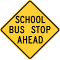 School bus stop ahead (1971-2009)