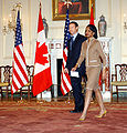 Peter MacKay e Condoleezza Rice, en abril de 2006