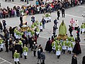 Un momento della celebrazione sacra della Madonna che scappa, in piazza (anno 2018)