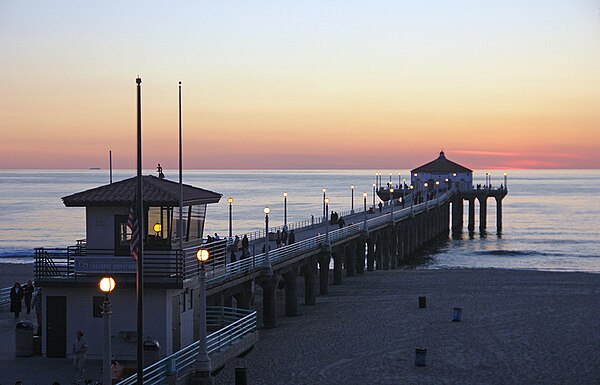 The Manhattan Beach Pier on a typical fall afternoon