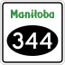 Provincial Road 344 marker
