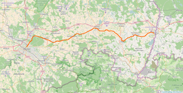 Spoorlijn Görlitz - Dresden-Neustadt op de kaart