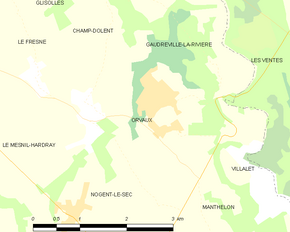 Poziția localității Orvaux