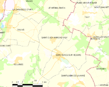 Carte de la commune de Saint-Ouen-Marchefroy.