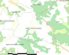 Poziția localității Saint-Cyr-de-Valorges