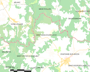 Poziția localității Saint-Jean-d'Aubrigoux